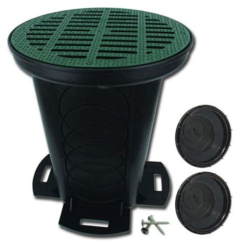 v12 drain box and galvanized steel bolt down grate|12 round drainage box.